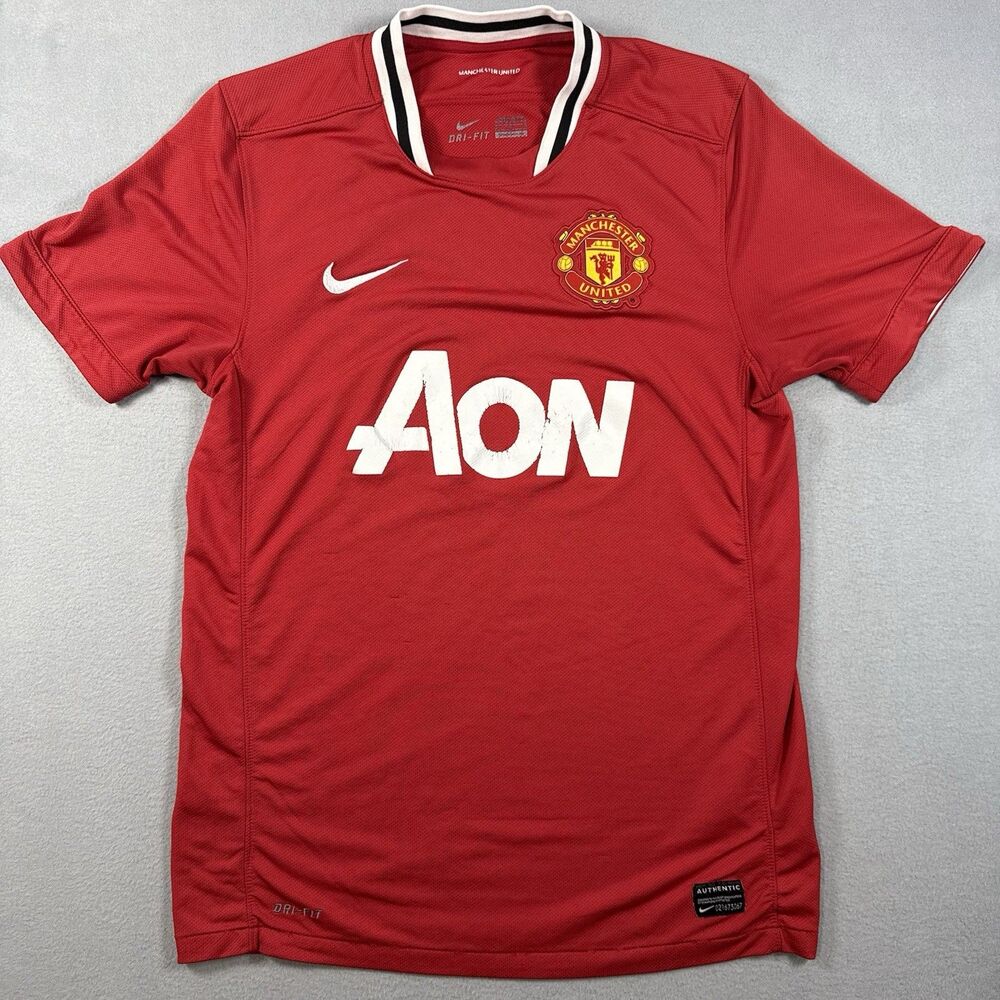 Manchester United Home Jersey 2011/12 Nike Dri-Fit AON Sz Med Red